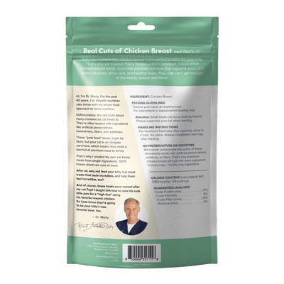 DR. MARTY Topi’s Tasties Freeze-Dried Raw Chicken Breast Cat Treats