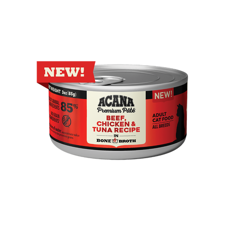 ACANA Premium Pate Beef, Chicken & Tuna Recipe Canned Cat Food