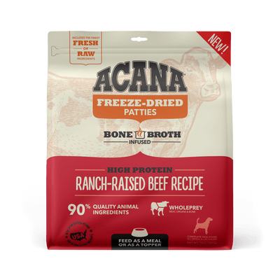 Acana Freeze-Dried Food Ranch-Raised Beef Recipe Patties for Dogs
