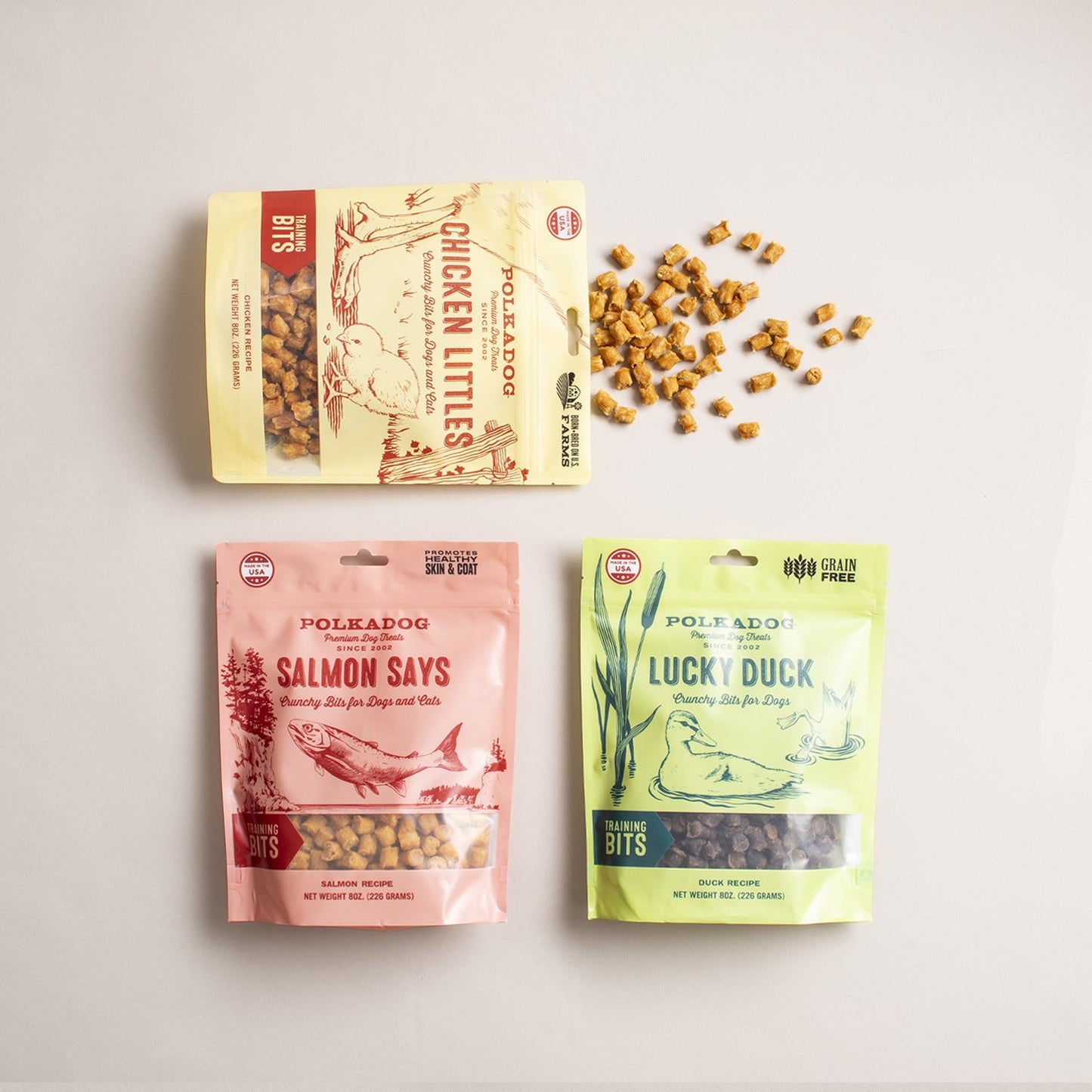 Polkadog salmon says Training tubes