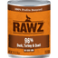 RAWZ® Steam Cooked 96% Duck, Turkey, and Quail Recipe, Wet Dog Food, 12.5oz Case of 12