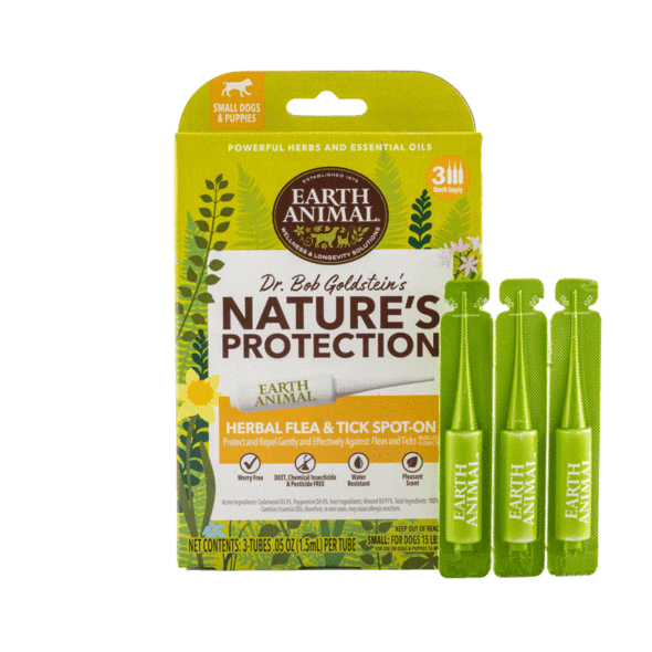 Earth Animal Nature's Protectionâ„?Flea & Tick Herbal Spot-On for Small Dogs & Puppies