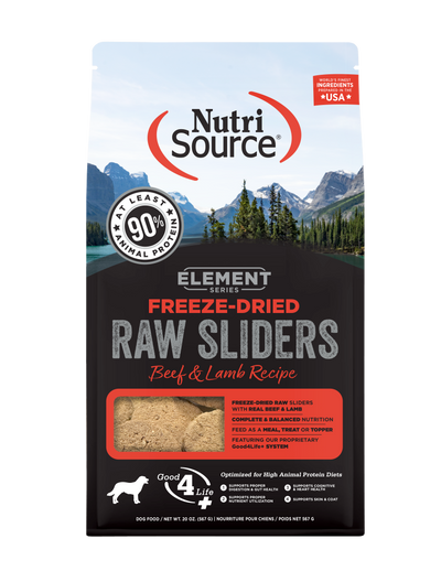 NutriSource Element Series Beef and Lamb Recipe Freeze-Dried Raw Dog Food