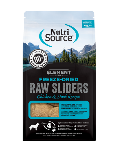 NutriSource Element Series Chicken and Duck Recipe Freeze-Dried Raw Dog Food