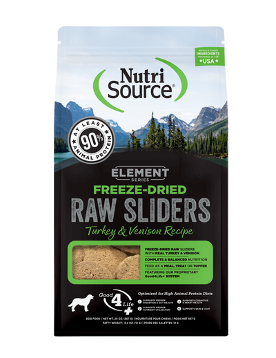 NutriSource Element Series Turkey and Venison Recipe Freeze-Dried Raw Dog Food