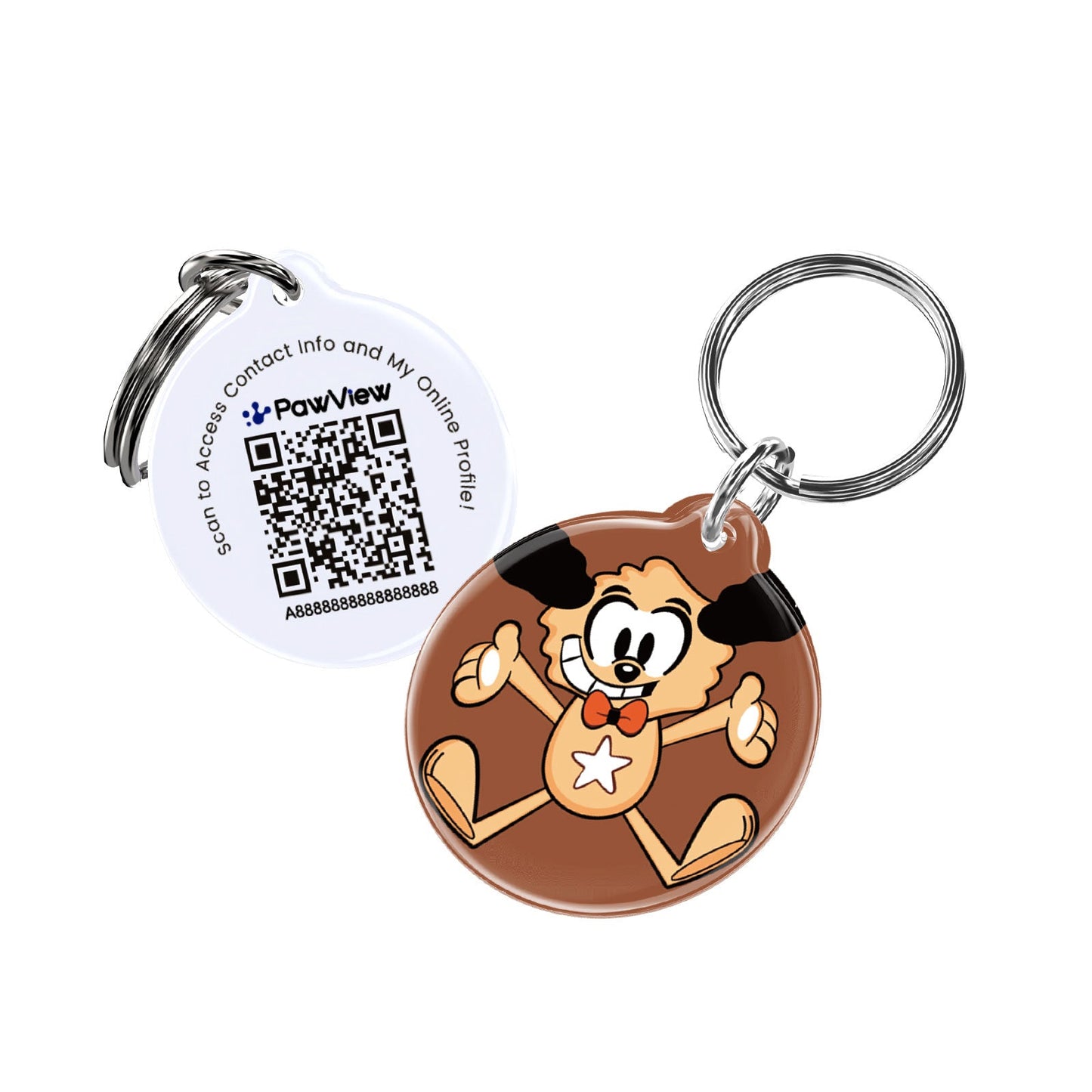 PawView Anti-Loss Smart Pet ID Tag with QR Code TN102 Brand IP Series