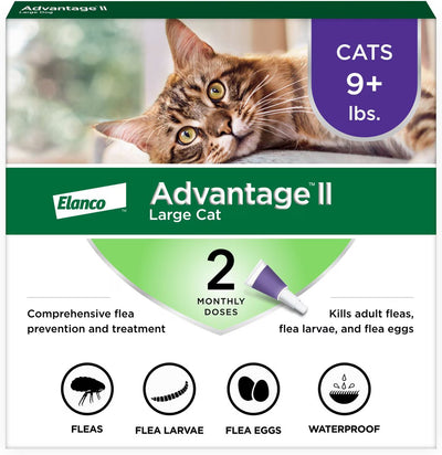 Advantage II - Elanco Flea Treatment For Cats Over 9 lbs, 4-Pack