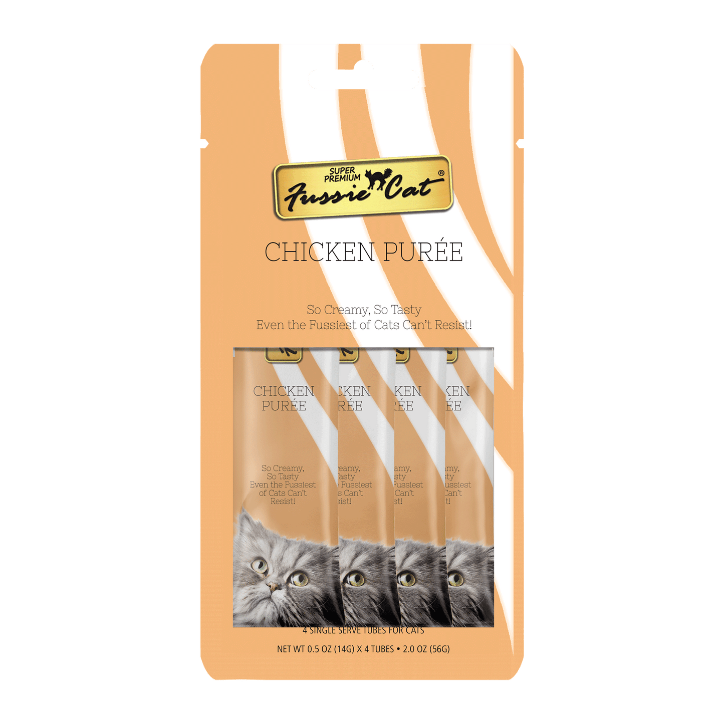 Fussie Cat Chicken Purée 0.5-oz, 4-Pack, Cat Treat
