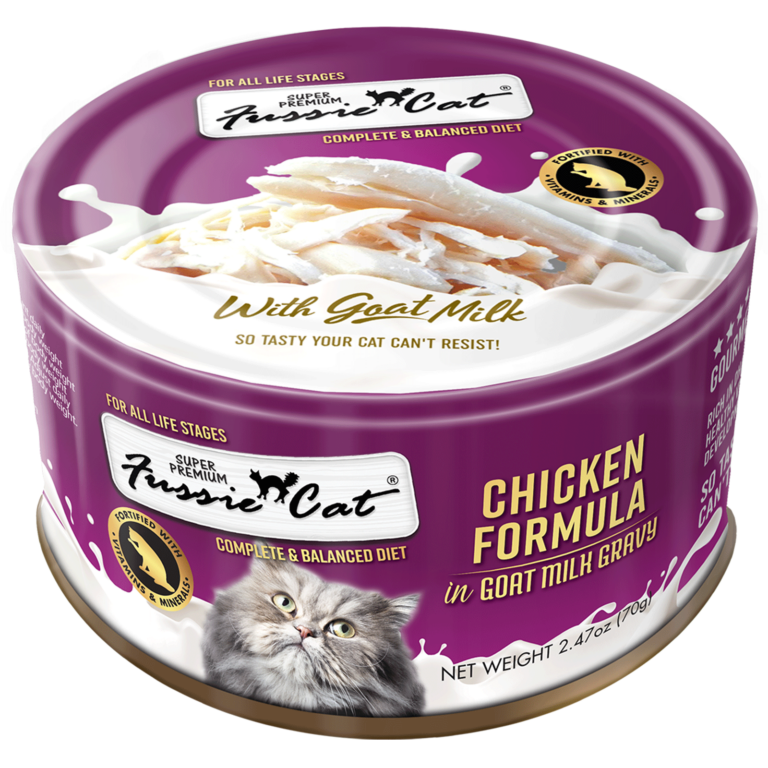 Fussie Cat Chicken Formula In Goat Milk Gravy, Wet Cat Food, 2.47-oz Case Of 24