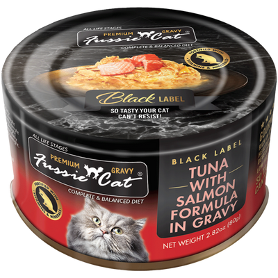Fussie Cat Tuna With Salmon Formula in Gravy 2.82-oz, Wet Cat Food, Case Of 24