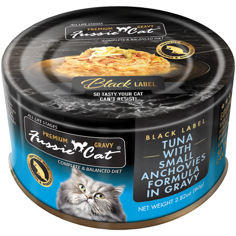 Fussie Cat Tuna With Small Anchovies Formula in Gravy, Wet Cat Food, 2.82-oz Case Of 24
