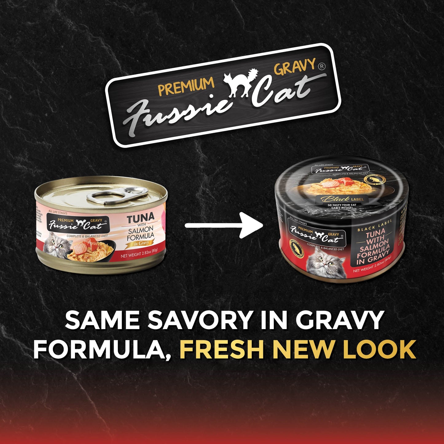 Fussie Cat Tuna With Salmon Formula in Gravy 2.82-oz, Wet Cat Food, Case Of 24