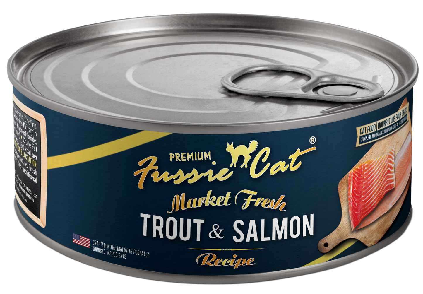 Fussie Cat Market Fresh Trout & Salmon 5.5-oz, Wet Cat Food, Case Of 24