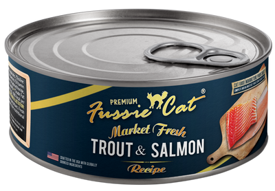Fussie Cat Market Fresh Trout & Salmon 5.5-oz, Wet Cat Food, Case Of 24