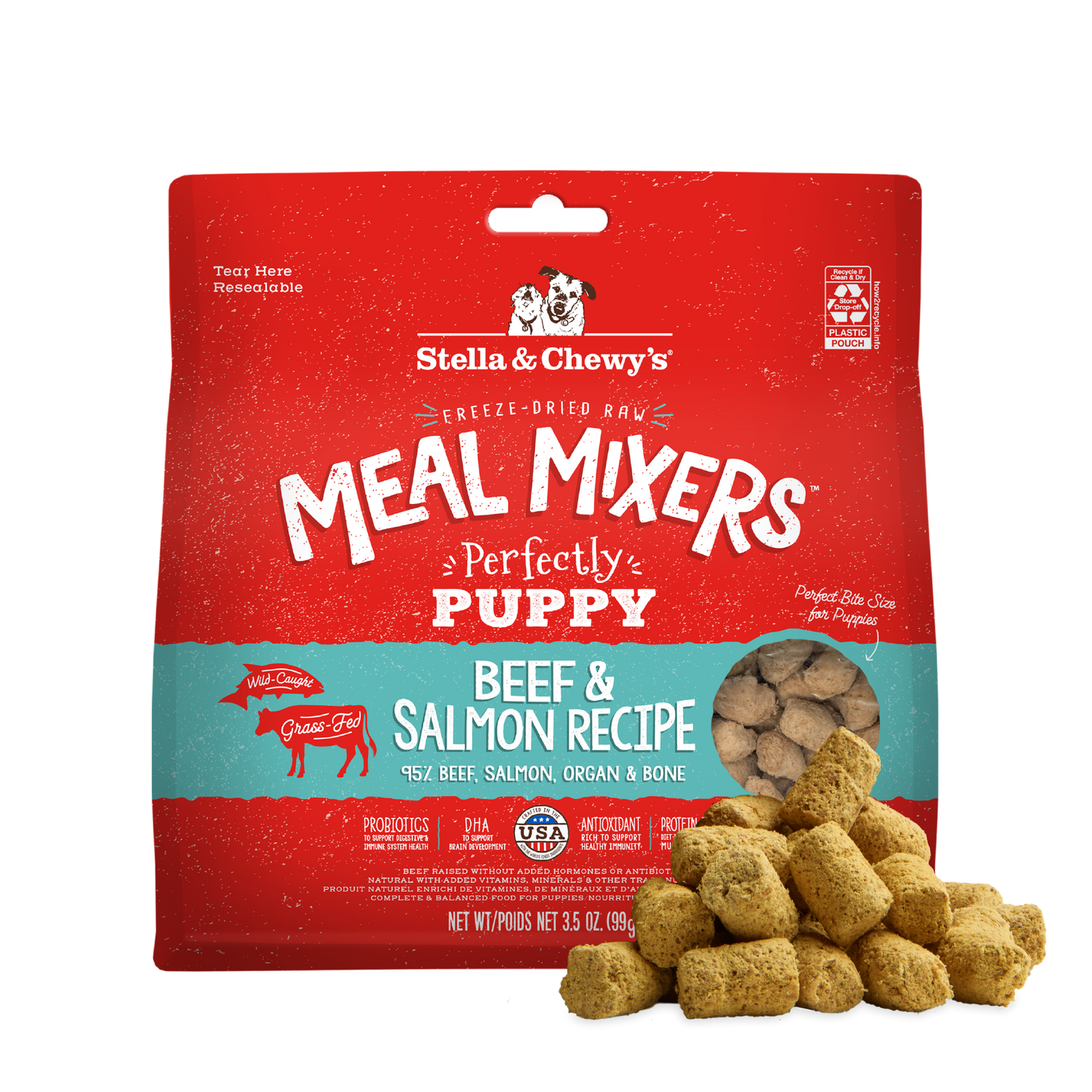 Perfectly Puppy Beef & Salmon Meal Mixers