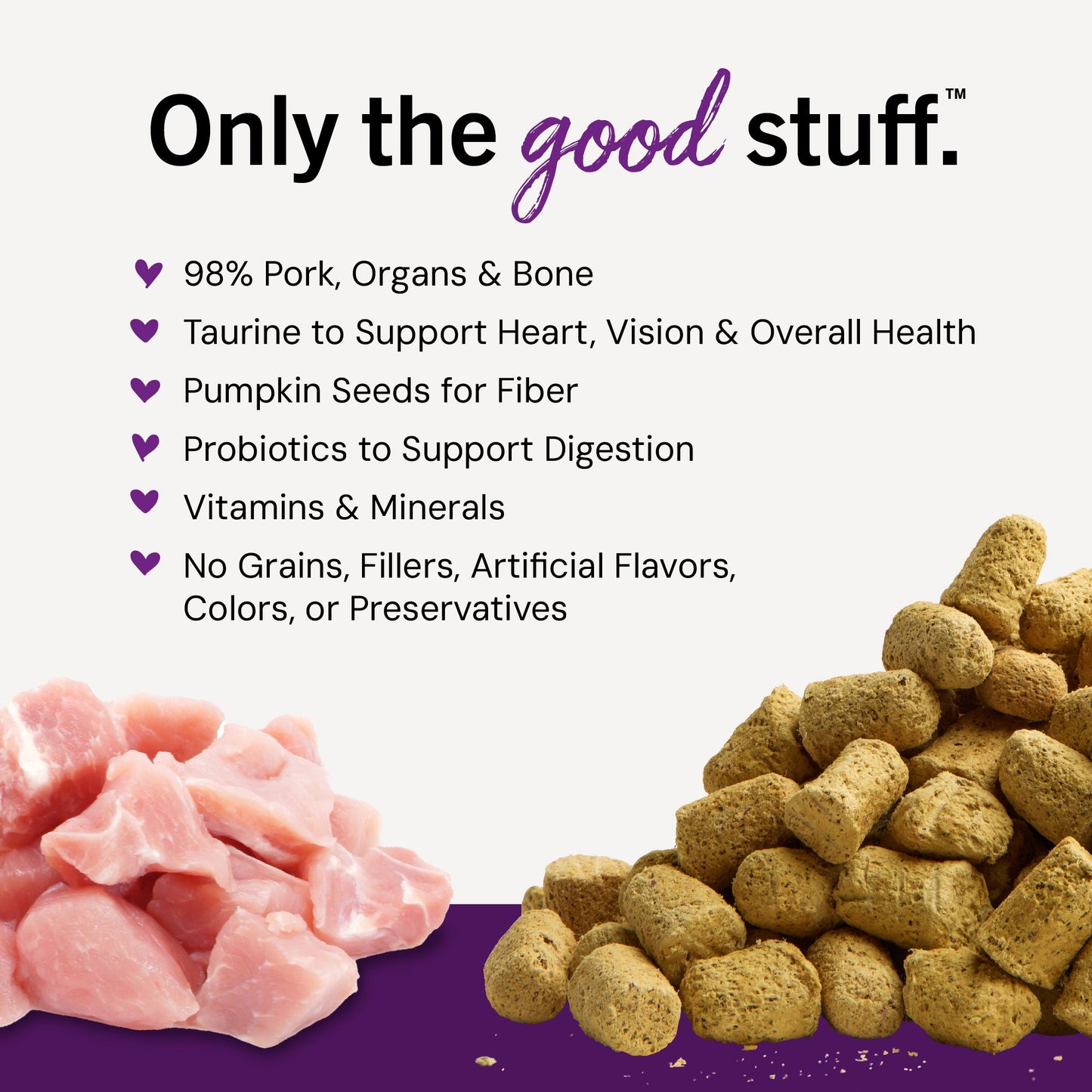 Plate Lickin' Pork Freeze-Dried Raw Dinner Morsels