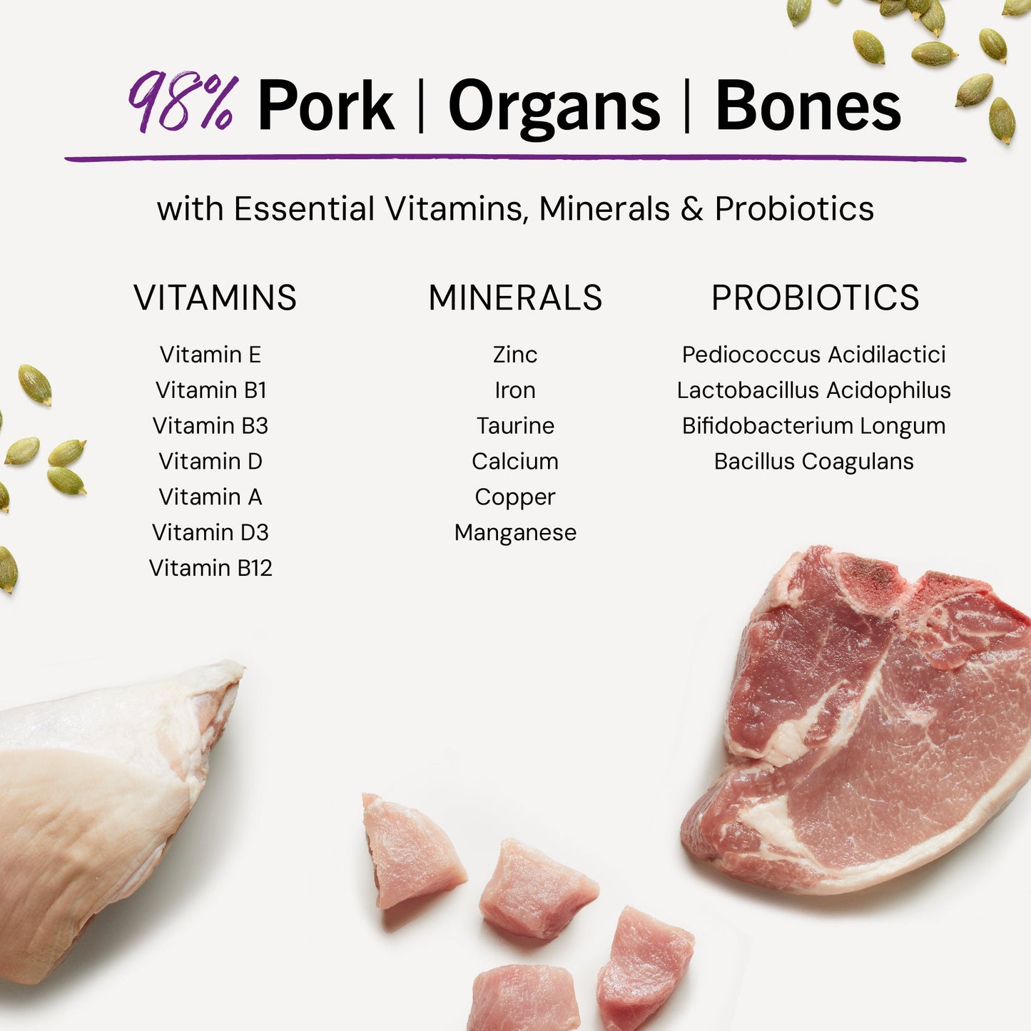 Plate Lickin' Pork Freeze-Dried Raw Dinner Morsels