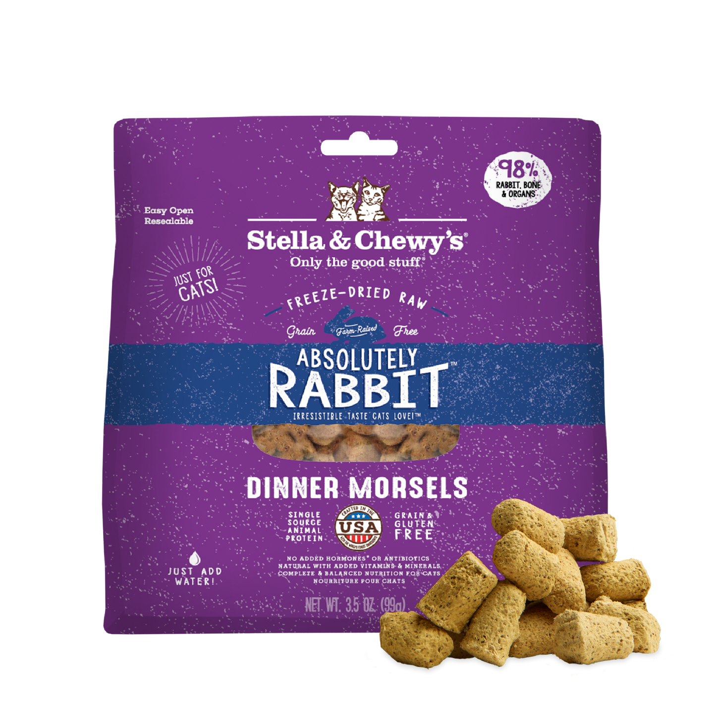 Absolutely Rabbit Freeze-Dried Raw Dinner Morsels