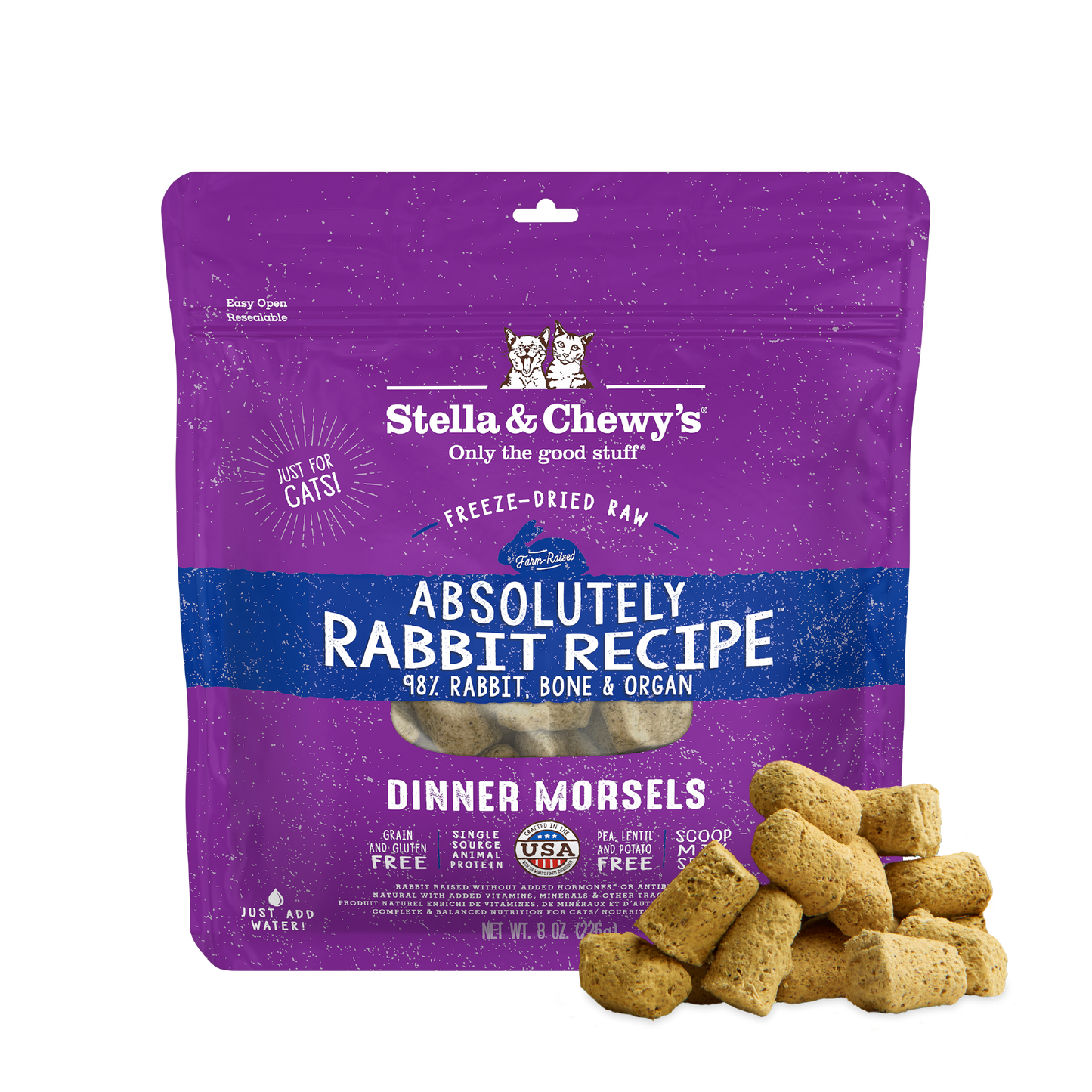 Absolutely Rabbit Freeze-Dried Raw Dinner Morsels