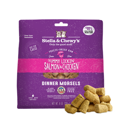 Yummy Lickin’ Salmon & Chicken Freeze-Dried Raw Dinner Morsels