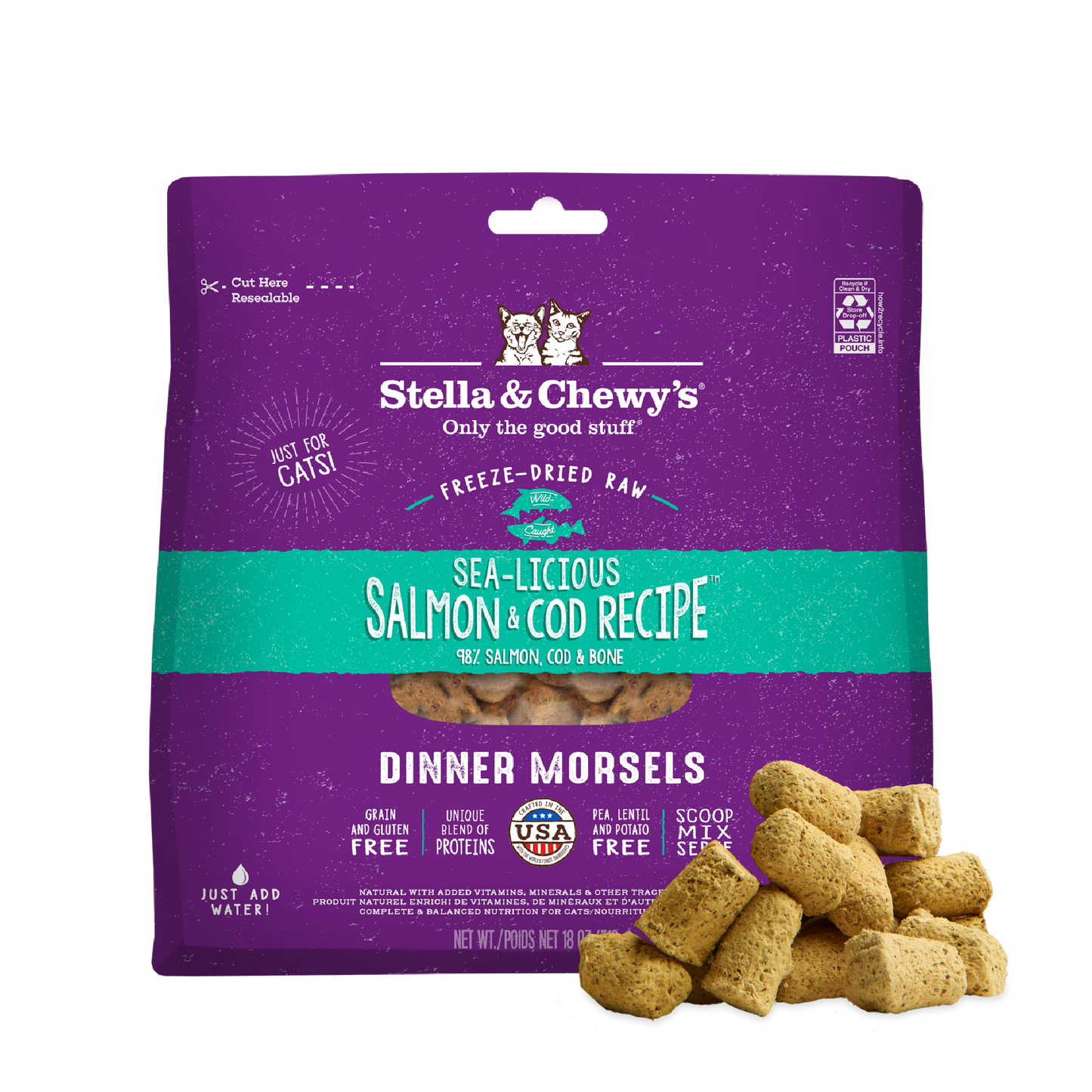 Sea-Licious Salmon & Cod Freeze-Dried Raw Dinner Morsels