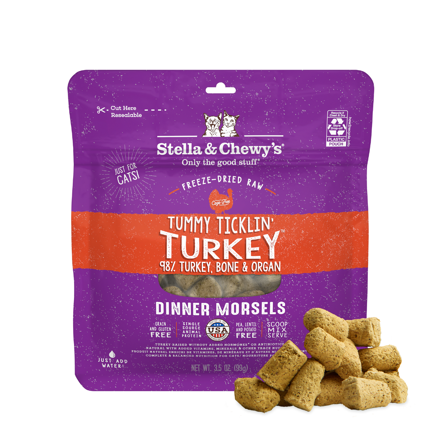 Tummy Ticklin’ Turkey Freeze-Dried Raw Dinner Morsels