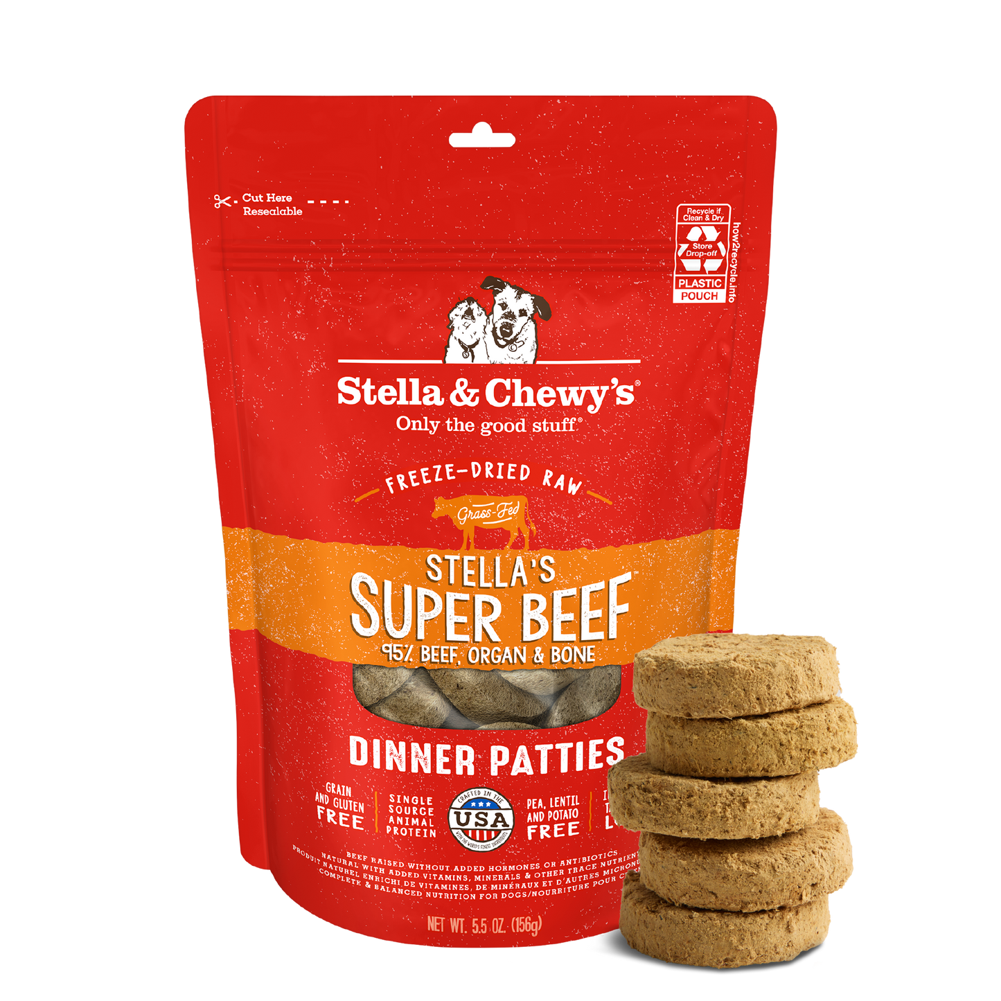 Stella’s Super Beef Freeze-Dried Raw Dinner Patties