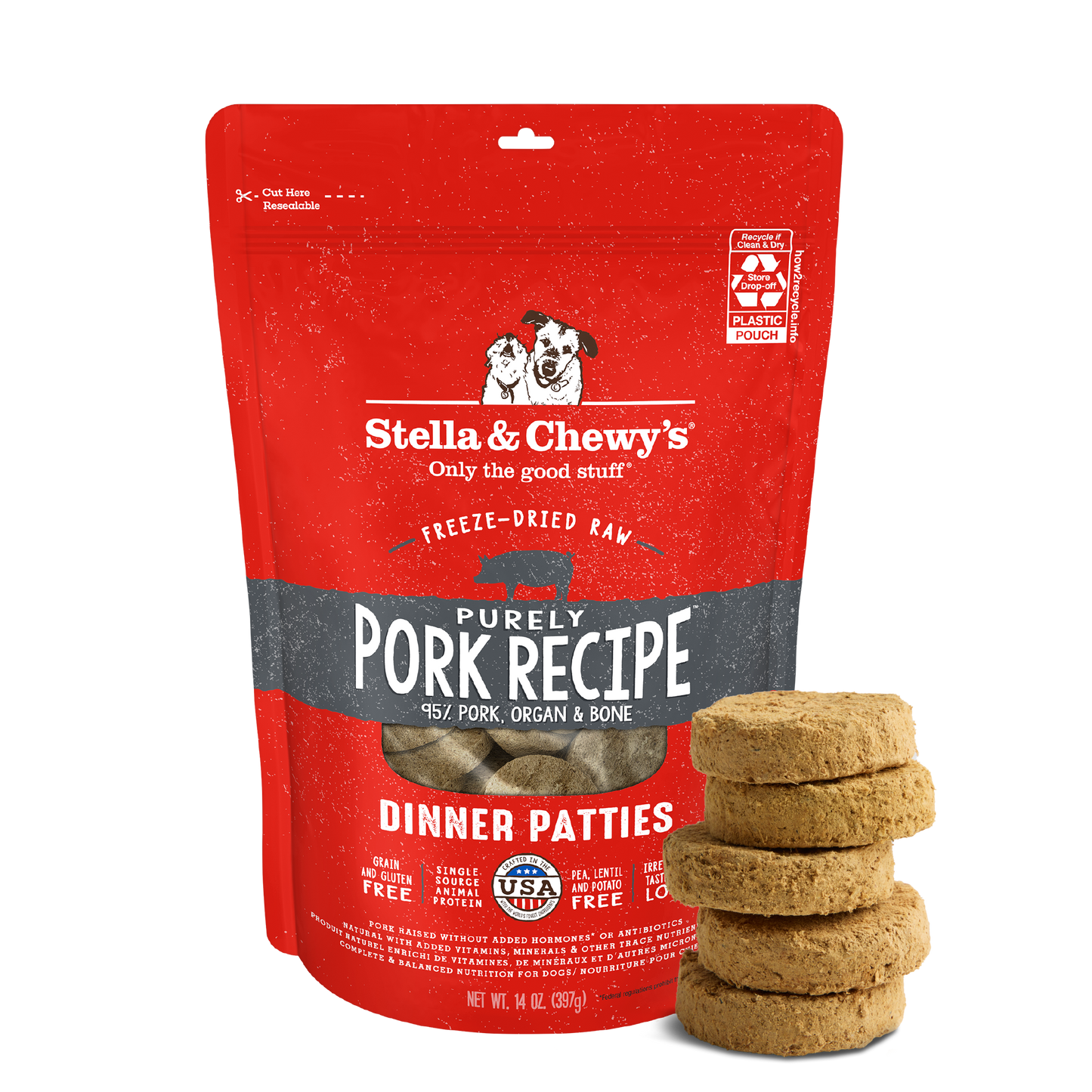Purely Pork Freeze-Dried Raw Dinner Patties