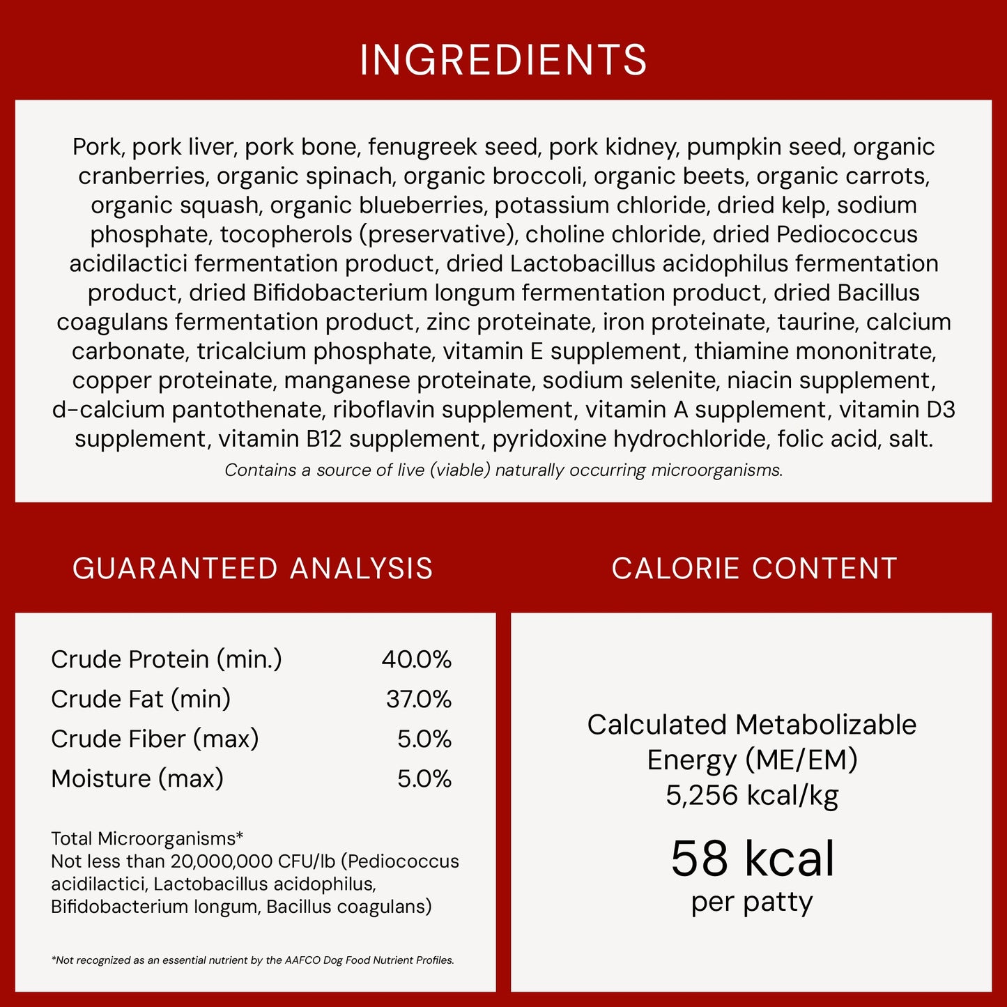 Purely Pork Freeze-Dried Raw Dinner Patties