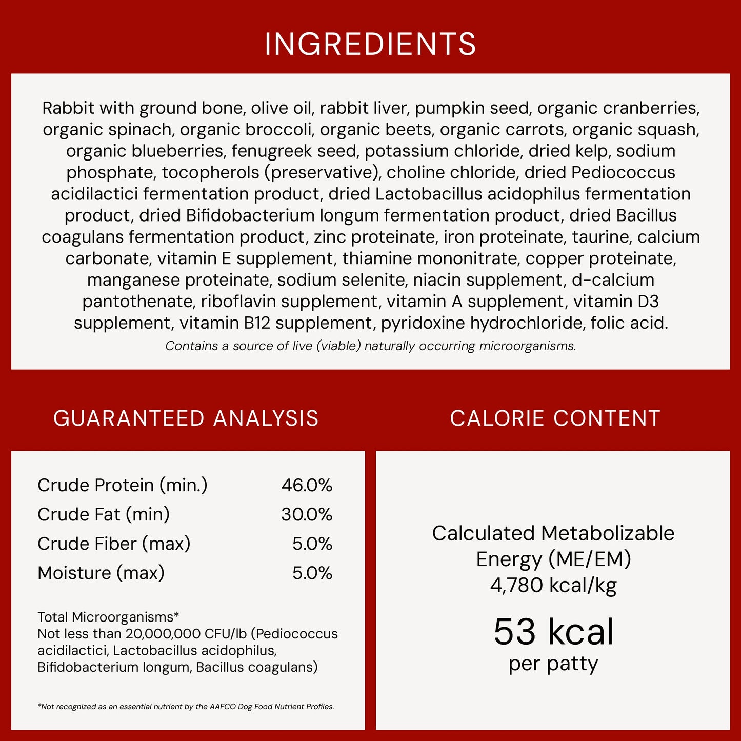 Absolutely Rabbit Freeze-Dried Raw Dinner Patties