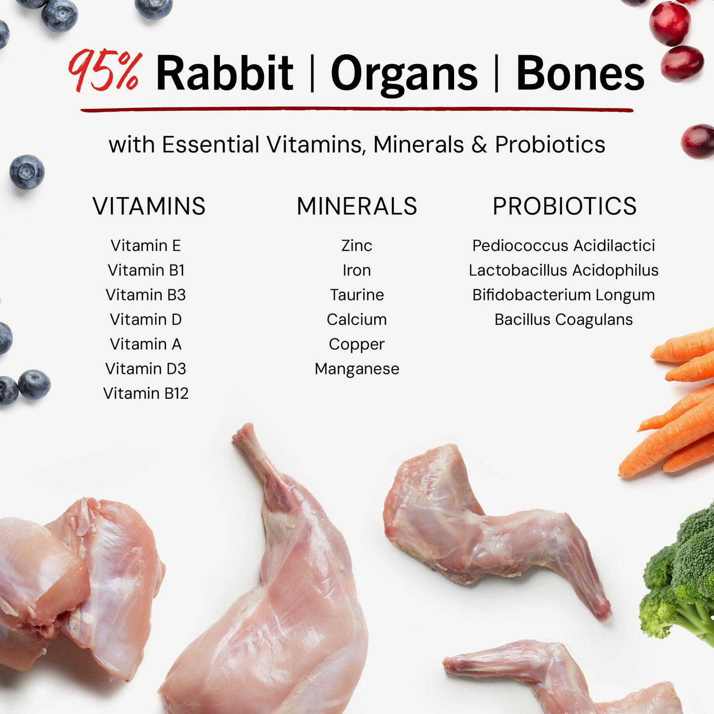 Absolutely Rabbit Freeze-Dried Raw Dinner Patties