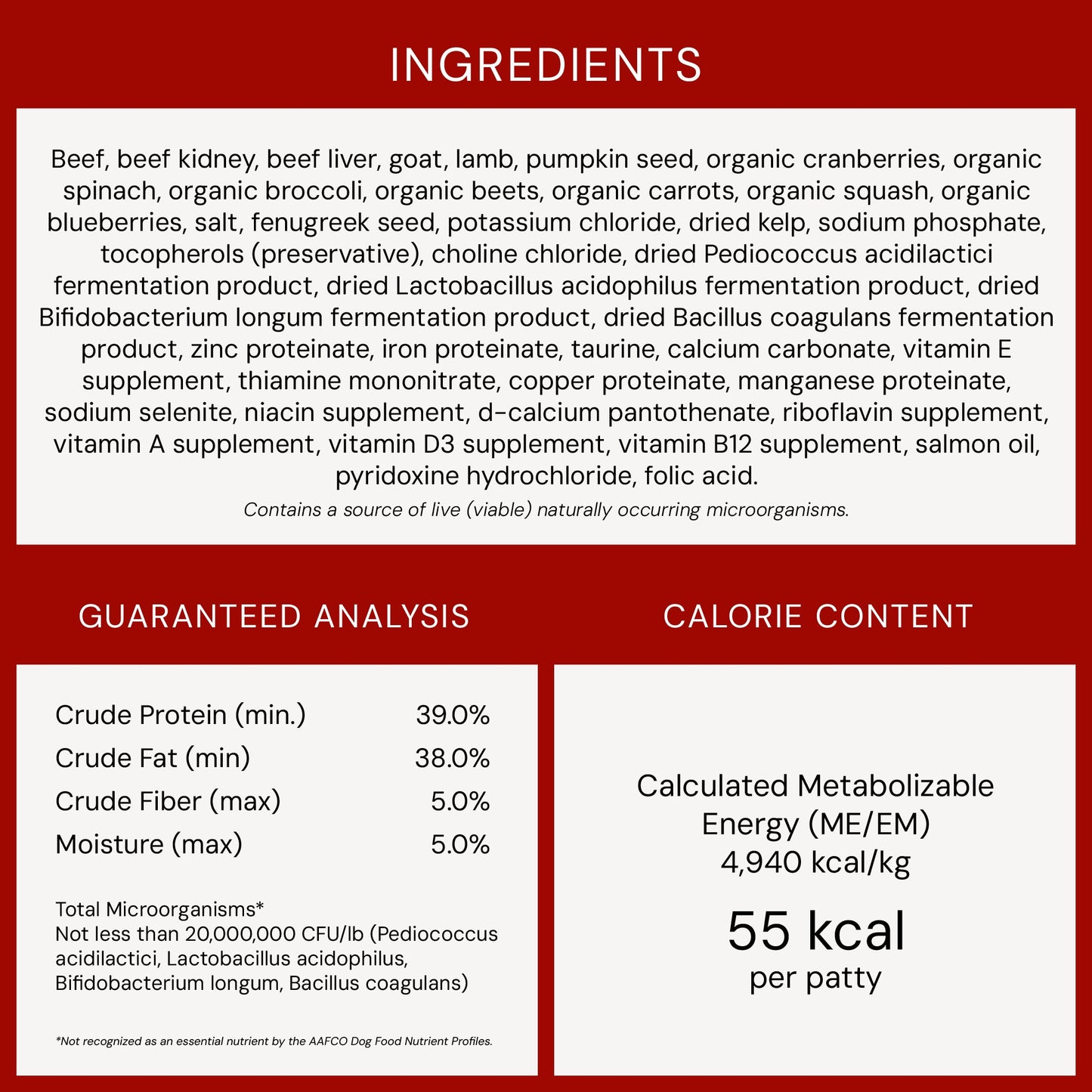 Remarkable Red Meat Freeze-Dried Raw Dinner Patties