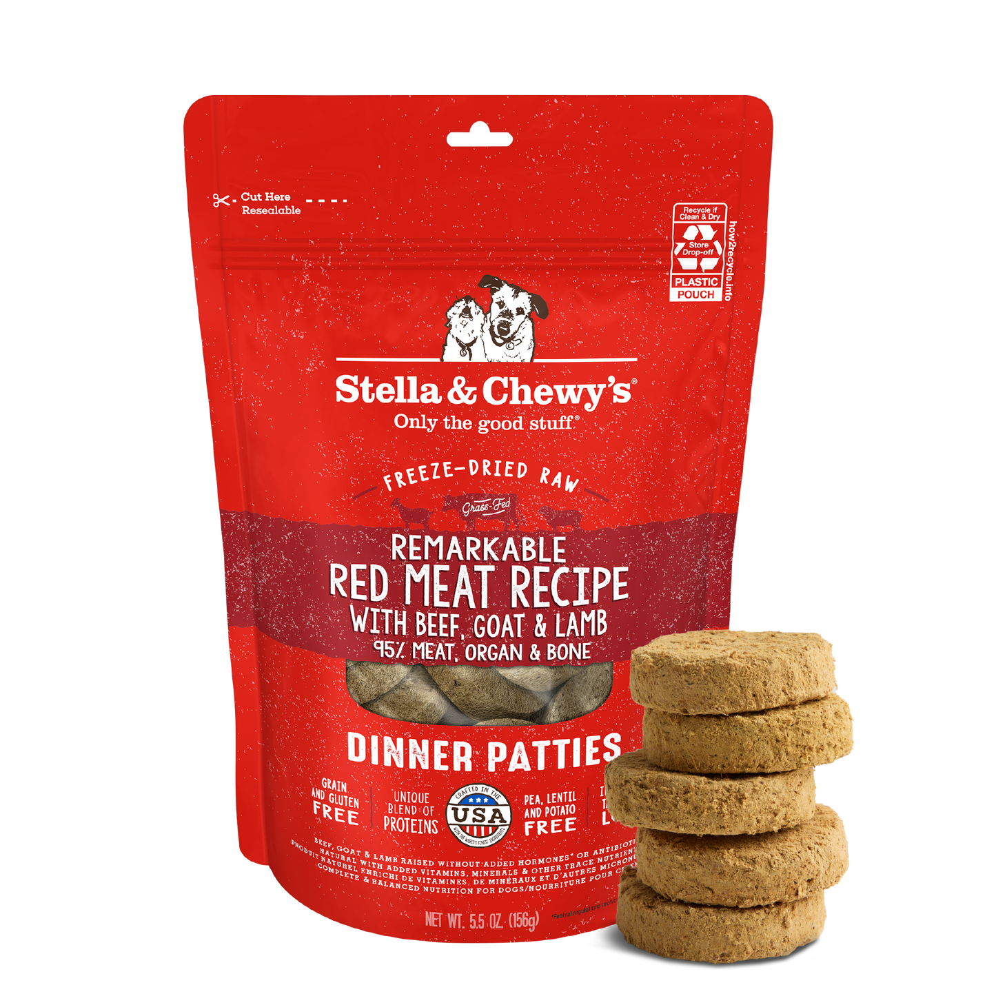 Remarkable Red Meat Freeze-Dried Raw Dinner Patties