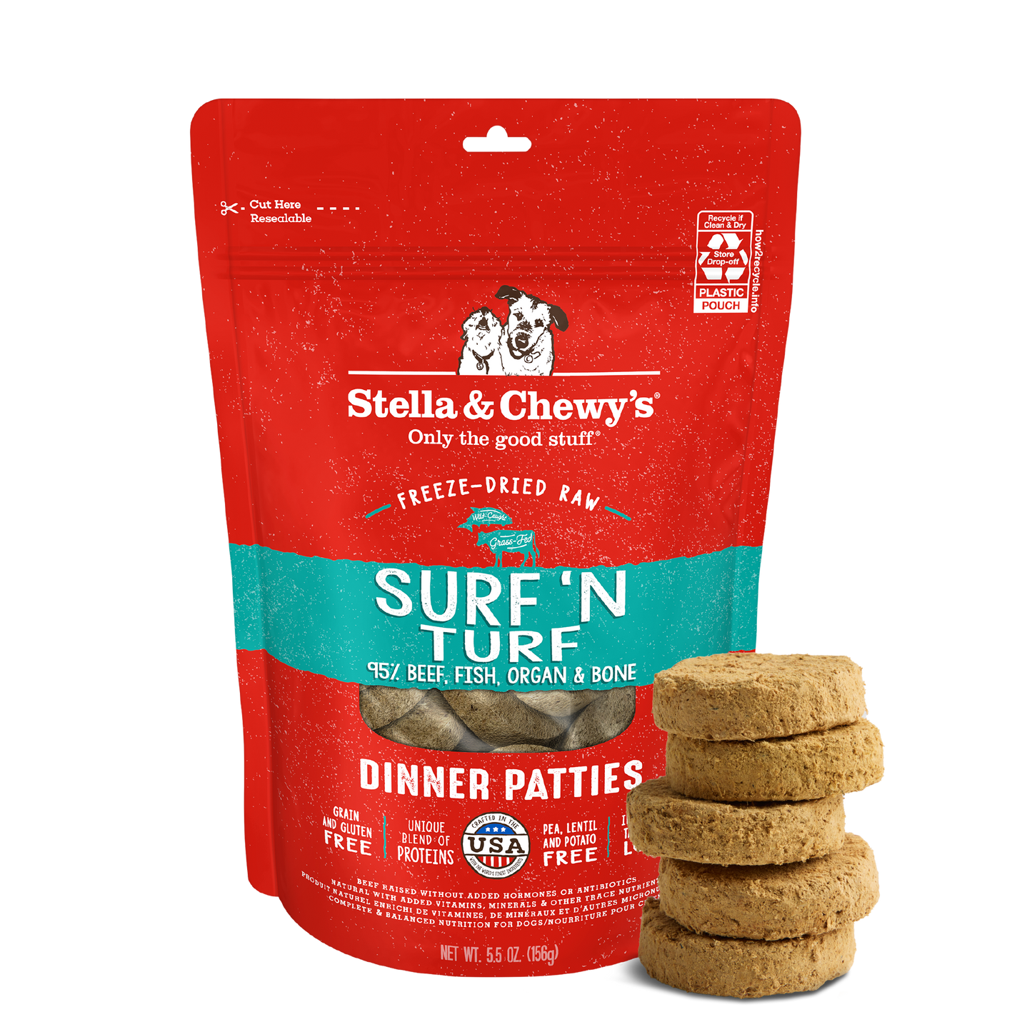 Surf ‘N Turf Freeze-Dried Raw Dinner Patties