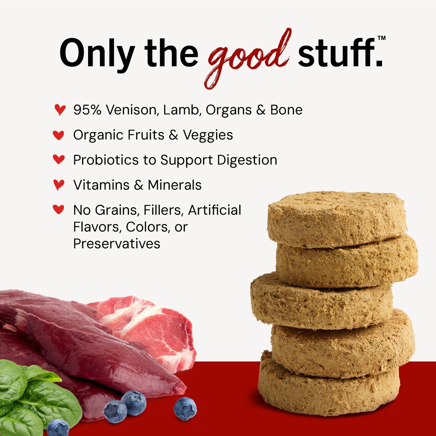 Venison Blend Freeze-Dried Raw Dinner Patties