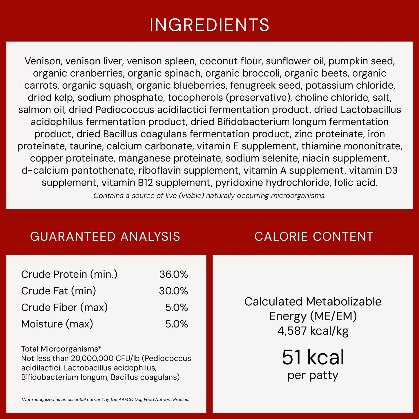 Simply Venison Freeze-Dried Raw Dinner Patties