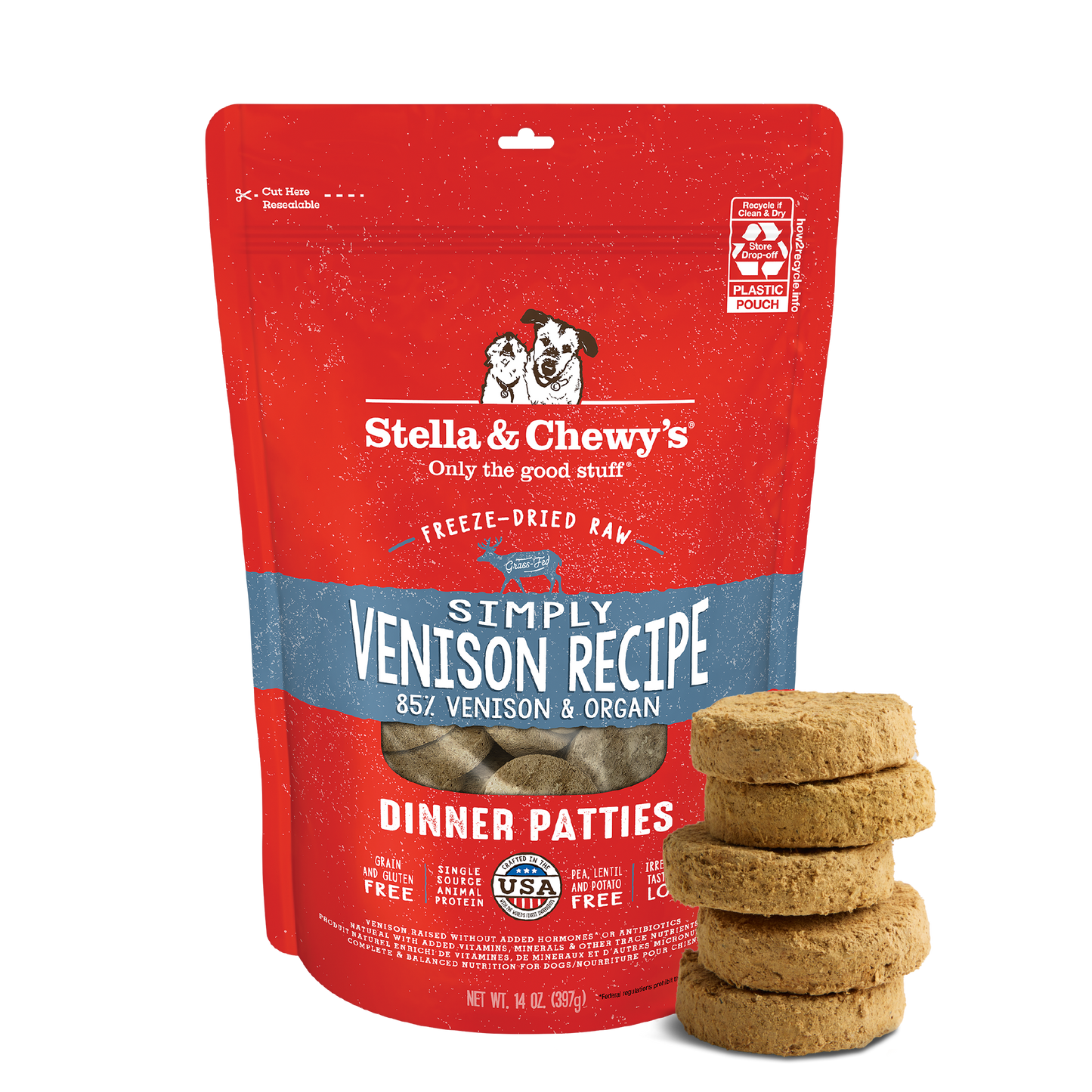 Simply Venison Freeze-Dried Raw Dinner Patties