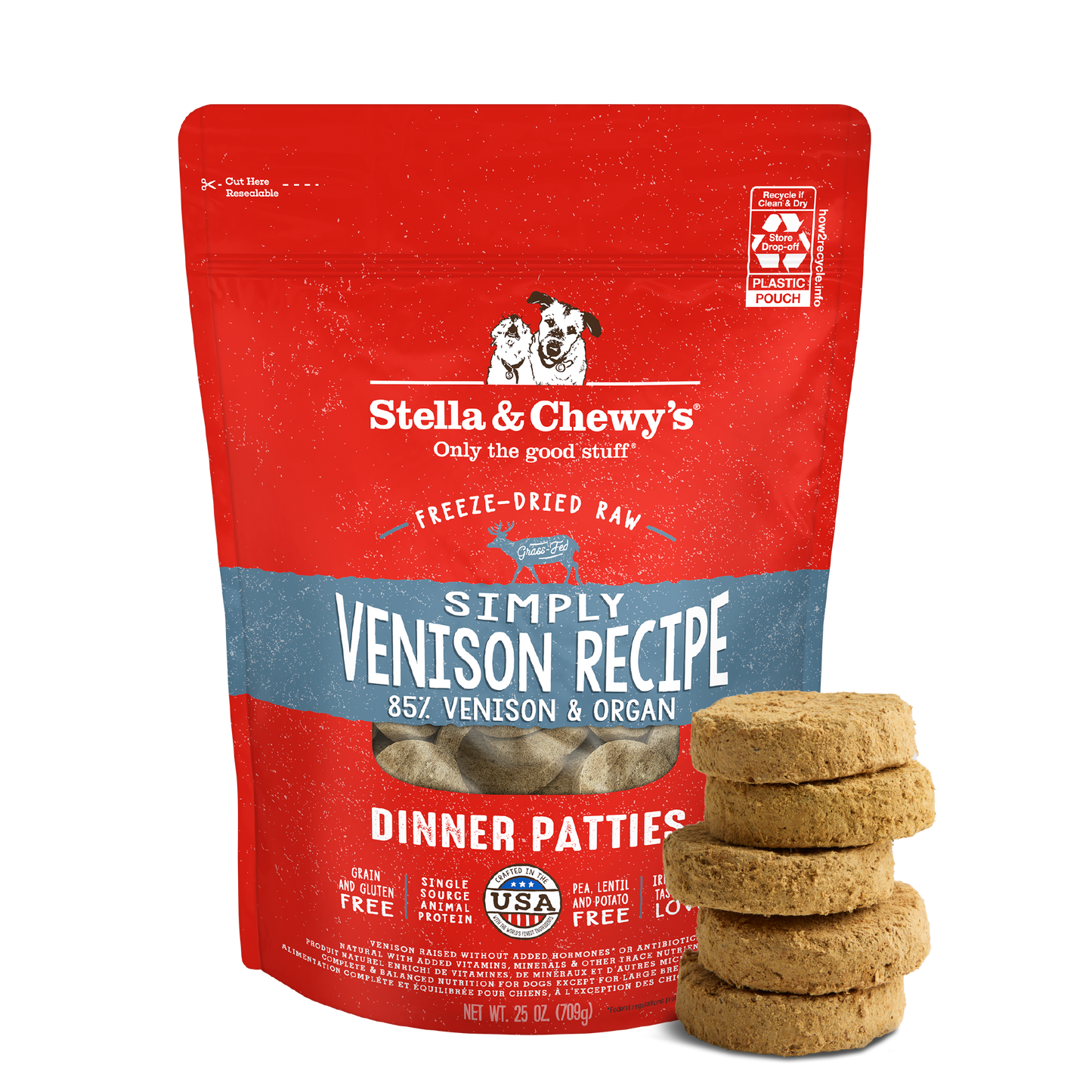 Simply Venison Freeze-Dried Raw Dinner Patties