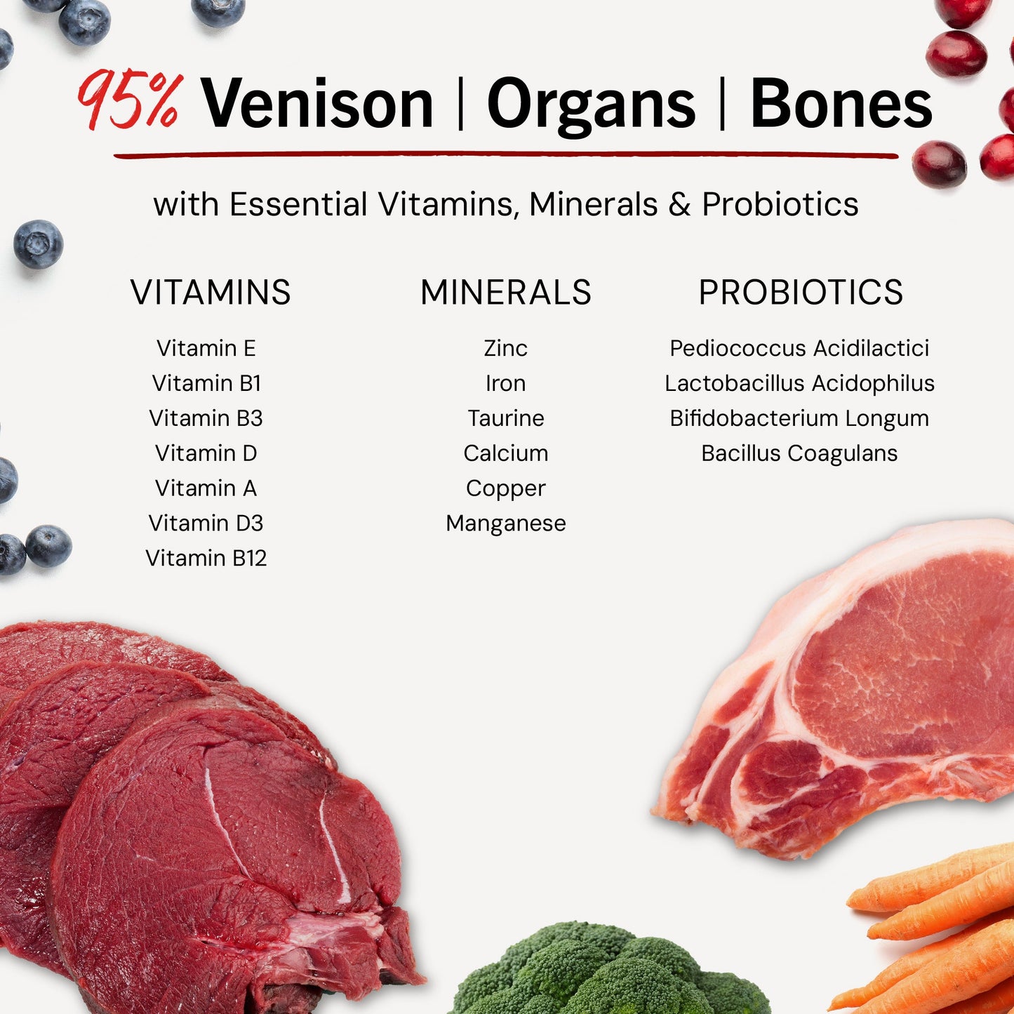 Simply Venison Freeze-Dried Raw Dinner Patties