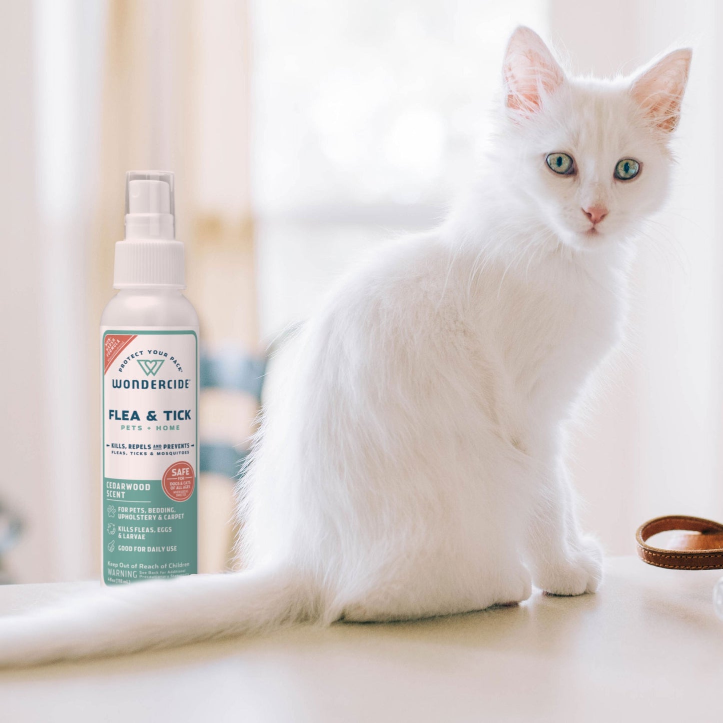 Wondercide Cedarwood Flea & Tick Spray for Pets + Home with Natural Essential Oils