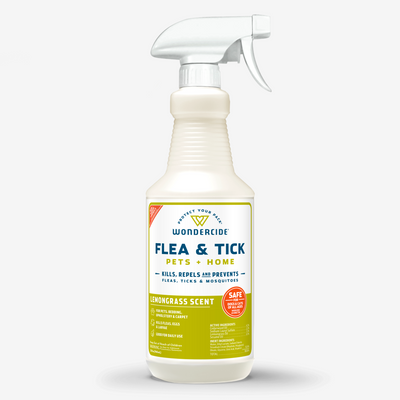 Wondercide Lemongrass Flea & Tick Spray for Pets + Home with Natural Essential Oils