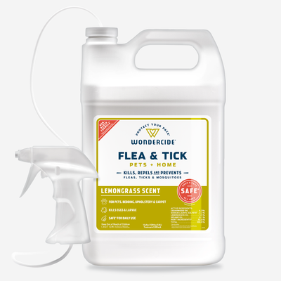 Wondercide 128 oz. Lemongrass Flea & Tick Spray for Pets + Home with Natural Essential Oils