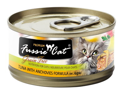 Fussie Cat Tuna & Anchovy Wet Cat Food, Case of 24