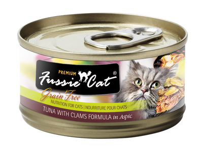 Fussie Cat Tuna & Clams Wet Cat Food, 2.82-oz, Case of 24