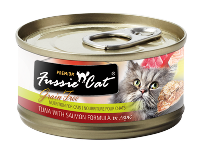 Fussie Cat Tuna & Salmon Wet Cat Food, 2.82-oz, Case of 24