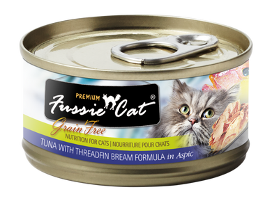 Fussie Cat Tuna & Threadfin Wet Cat Food, 2.82-oz, Case of 24