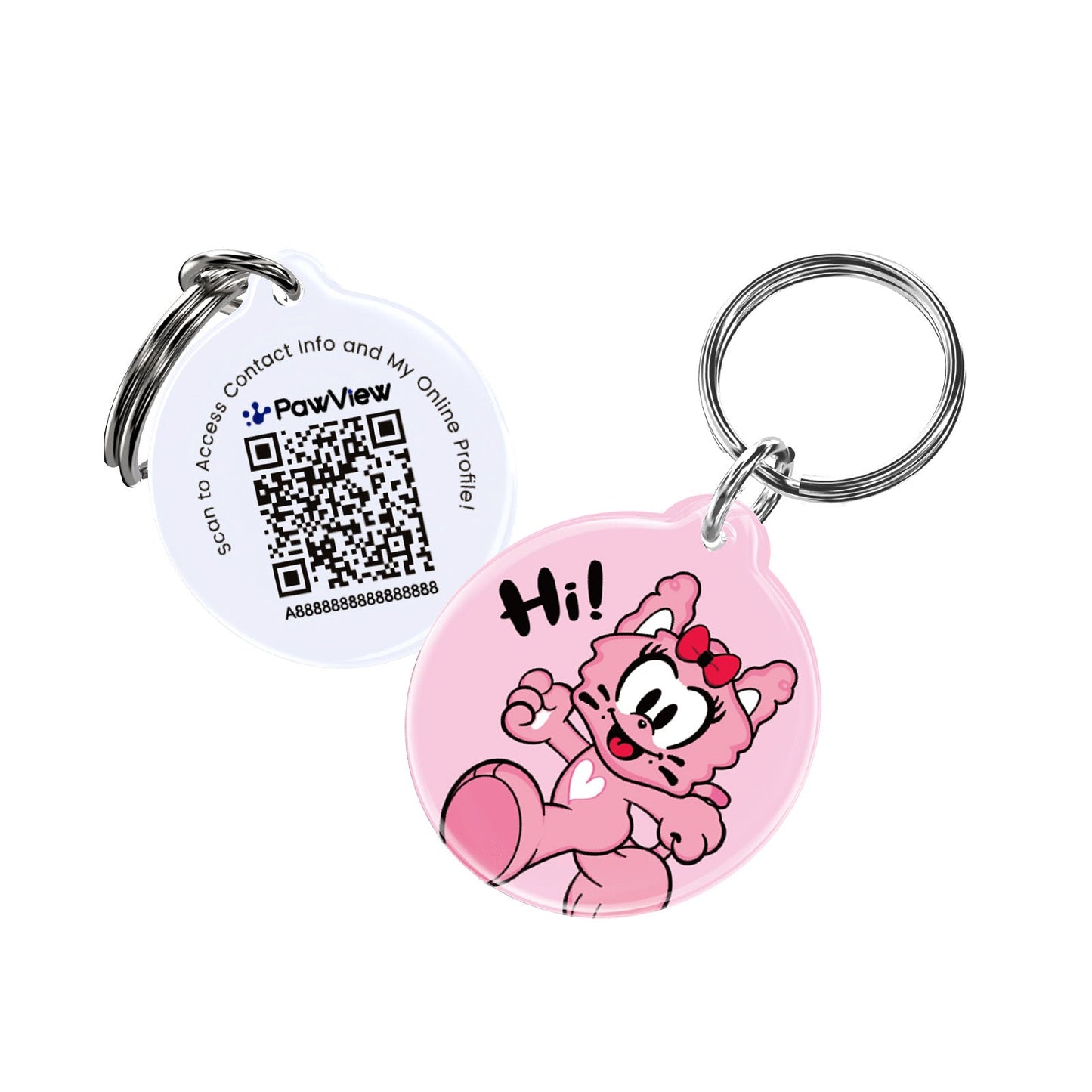 PawView Anti-Loss Smart Pet ID Tag with QR Code TN102 Brand IP Series