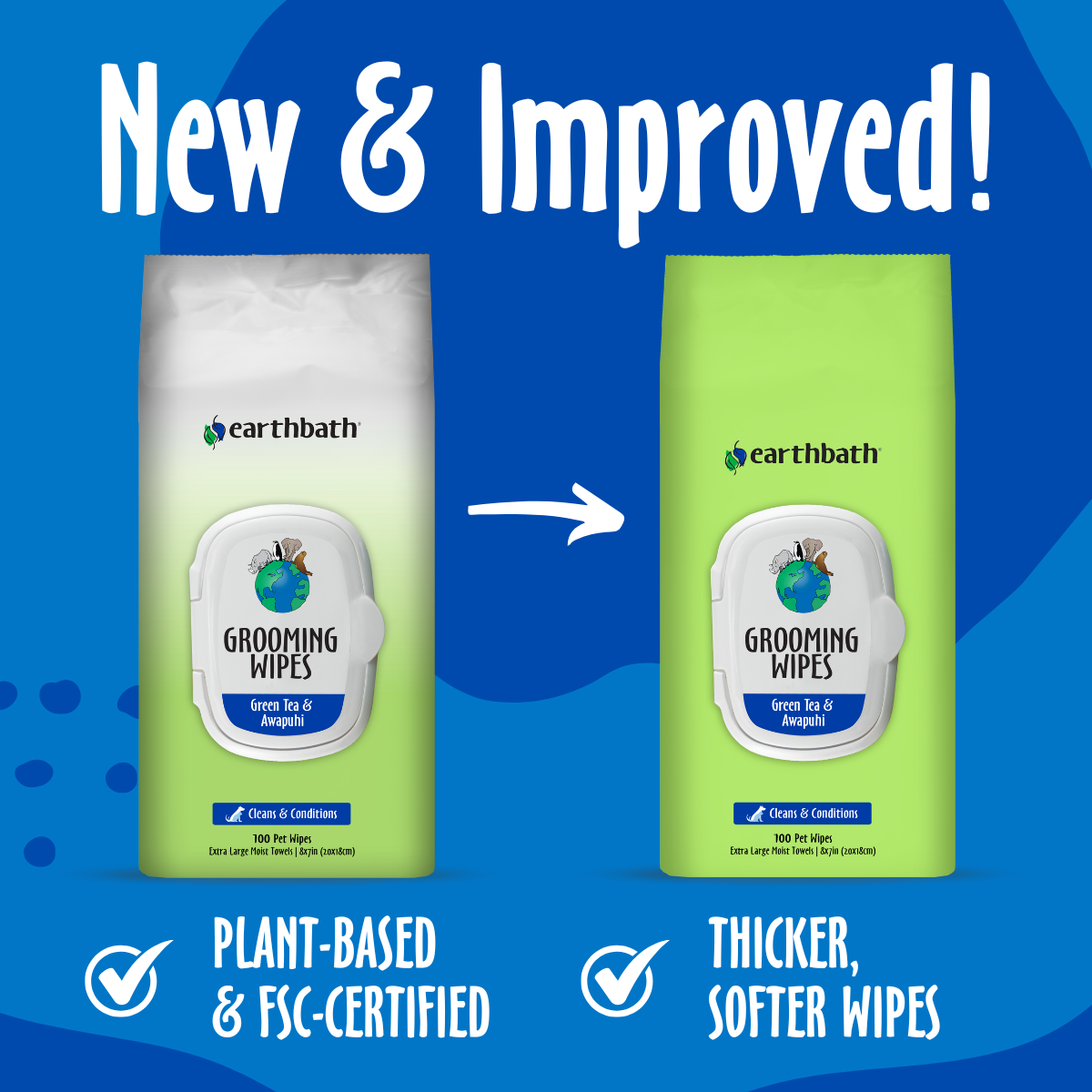 Grooming Wipes - Green Tea & Awapuhi