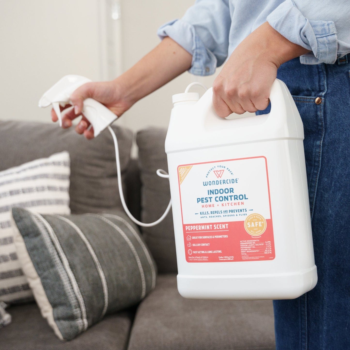 Wondercide Peppermint Indoor Pest Control for Home + Kitchen with Natural Essential Oils