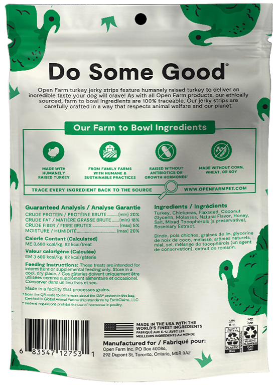 Open Farm Grain-Free Turkey Jerky Strips
